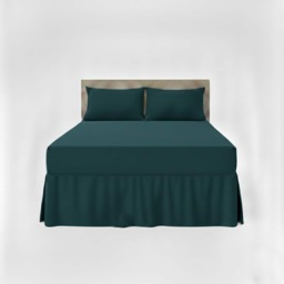 Fitted Valance Bed Sheet Polycotton Mattress Cover And Frill Easy Care Blue Super King
