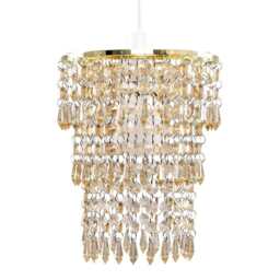 ValueLights Decorative Gold Acrylic Ceiling Pendant Shade Gold