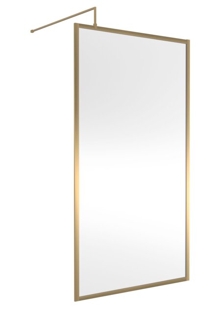"Balterley Contemporary Wetroom Screen Aluminium - ""Full Outer Frame Wetroom Screen 1950... Copper Brushed Brass"