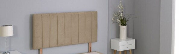 "Mink Plush Velvet 9 Panel Headboard Multi 4FT6 Double 20""inch Headboard"