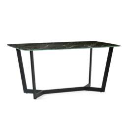 Premium Olympia 160cm Dining Table - Black Marble