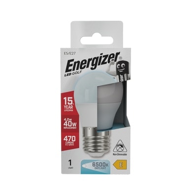 Energizer LED Golf Ball E27 470lm 4.2W 6500K (Daylight) Light Bulb - Pack of 1