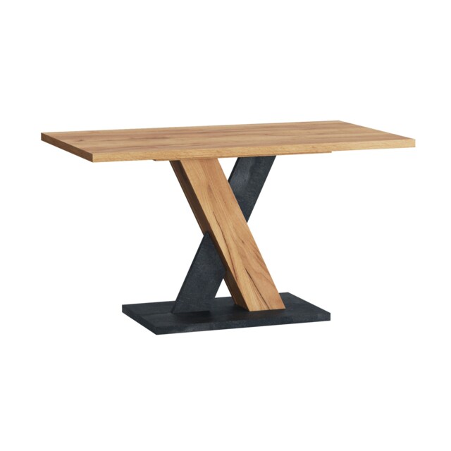Furneo Coffee Side Table Oak & Concrete Effect Modern Living Room Furniture Enzo 02