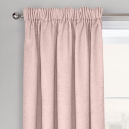 Velosso Westwood Dimout Pencil Pleat Curtains - 117cm x 137cm Pink Blush