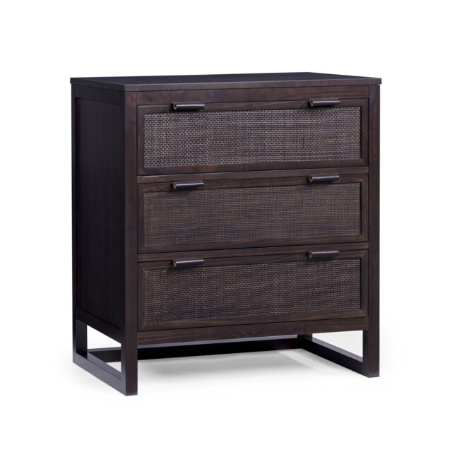 Teamson Home Hatteras Chest of Drawers 3 Drawer Bedroom Dresser, Espresso