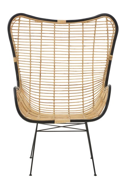 Orsina Natural Rattan Egg Chair, Rustless Metal Rattan Chair, Easy Cleaning Armchair, Outdoor Chair
