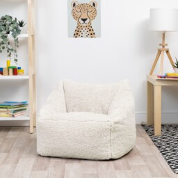 Kids Teddy Bear Armchair Bean Bag Natural Childrens Bean Bags Cream Natural M 1