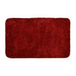 Deep Pile Microfibre Bath Mat Non-Slip - Burgundy