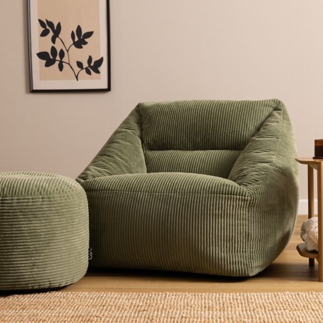 Natalia Large Beanbag Corduroy Sage Green Green Green XL 2
