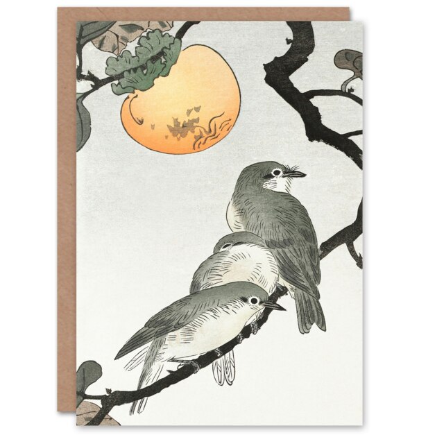Ohara Koson Art Card Birds and Plants Vintage Japanese