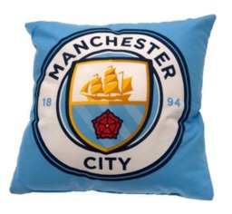 Manchester City FC Crest Cushion Blue