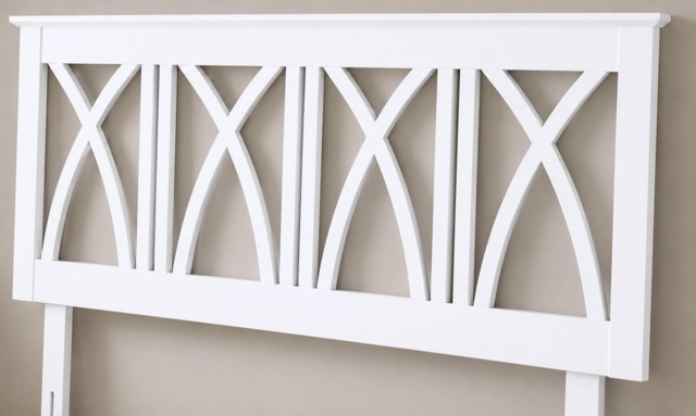 5ft King Size Pure White,Solid Wood Wooden Summer Headboard Bedhead