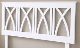 5ft King Size Pure White,Solid Wood Wooden Summer Headboard Bedhead