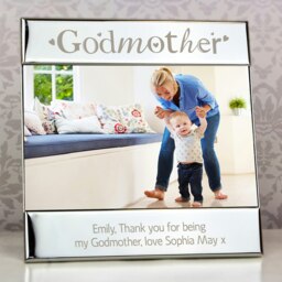 Personalised Silver Godmother 6x4 Photo Frame Silver One Size