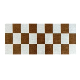 Cinnamon Checkerboard Washable Runner