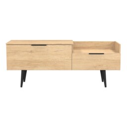 Fuji TV Console Unit in Nebraska Oak (Ready Assembled) Brown Nebraska Oak
