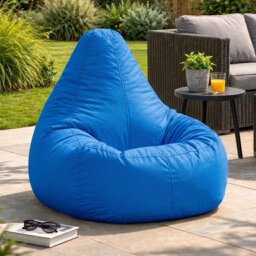 Icon Dalton High Back Adult Gaming Indoor Outdoor Bean Bag Chair, Blue