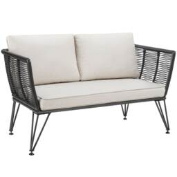 Garden Sofa Sundo - polyrattan, 8 cm thick seat cushion, removable cushion covers