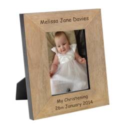 Personalised Childs Name Wood Picture Frame 6 x 4 Christening Gift