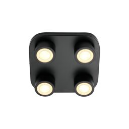 Nordlux Clyde Indoor Ceiling Light Black Metal Intergrated LED 3-Level Dimming - Mains Powered, IP20