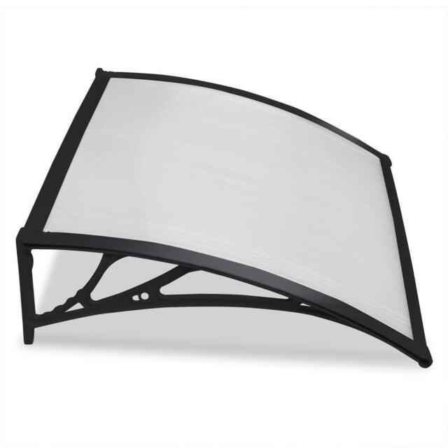 Yaheetech 120 cm x 76 cm Front Door Canopy Outdoor Awning Black Black 1
