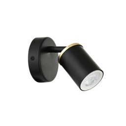 Larbert - Black Adjustable Spotlight Fitting for Wall or Ceiling