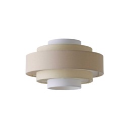 ValueLights Hampshire Cream Ceiling Pendant Light Shade and Bulb
