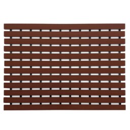 PVC Duckboard Non-Slip Shower Mat - 61cm x 43cm Brown Brown