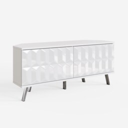 Frank Olsen Furniture Elevate Corner TV Cabinet in White White White 1