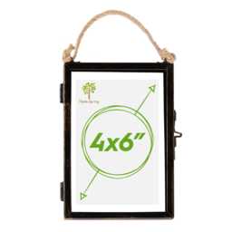 "Nicola Spring Hanging Metal Photo Frame - 4"" x 6"" - Black"