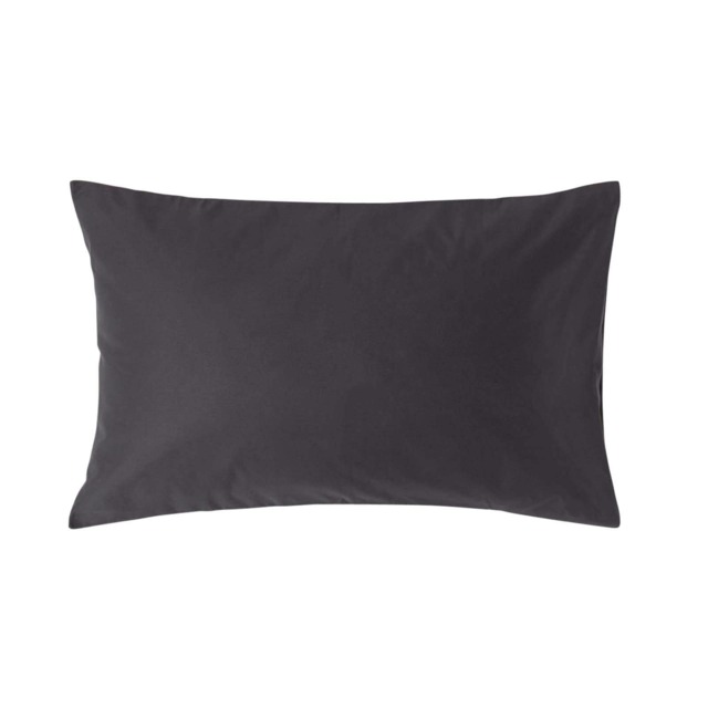 Homescapes Dark Charcoal Grey Egyptian Cotton Housewife Pillowcase 1000 TC - Standard Size