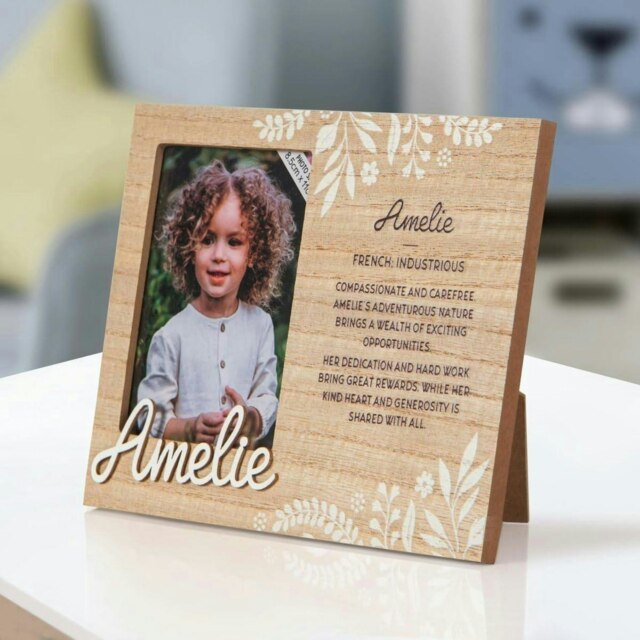 History & Heraldry Pre-Personalised Kids Wooden Picture Frame - Amelie