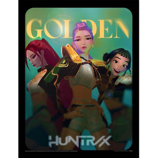 K-Pop Demon Hunters Golden Picture Framed Poster Multi Multicoloured One Size 1