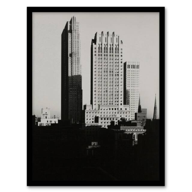 Alfred Stieglitz New York View From The Shelton Framed Wall Art Picture Print A3