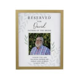 Personalised Reserved For Photo Upload Oak Poster Frame Brown One Size