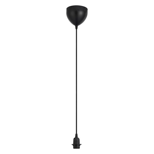 Nordlux Delux Indoor Pendant Light Black Metal E27 Fitting, cable and canopy - Mains Powered, IP20