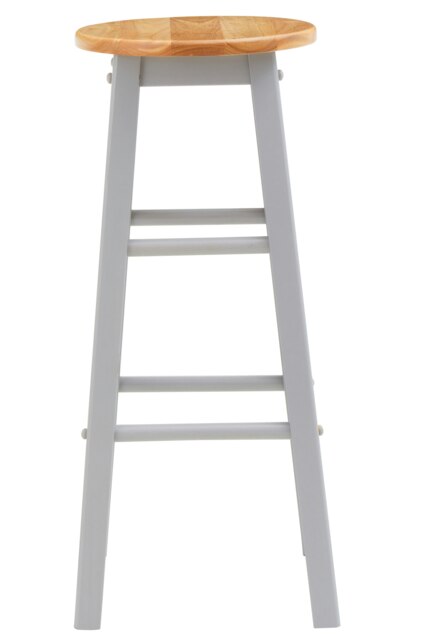 Orsina Chester Natural and Grey Wood Bar Stool
