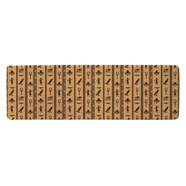 Eye Of Horus Pharaoh Flowers Pyramid Bird Ankh Runner Rug Multi
