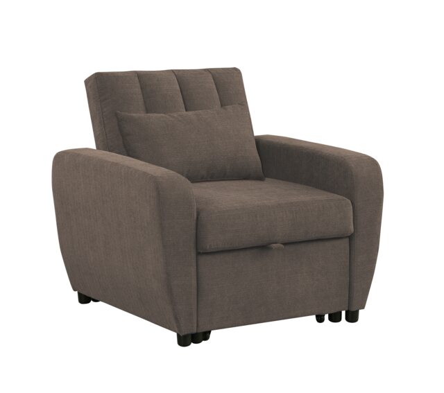 Gibson Single Seater Manual Pull-Out Sleeper Armchair - Brown Brown 1