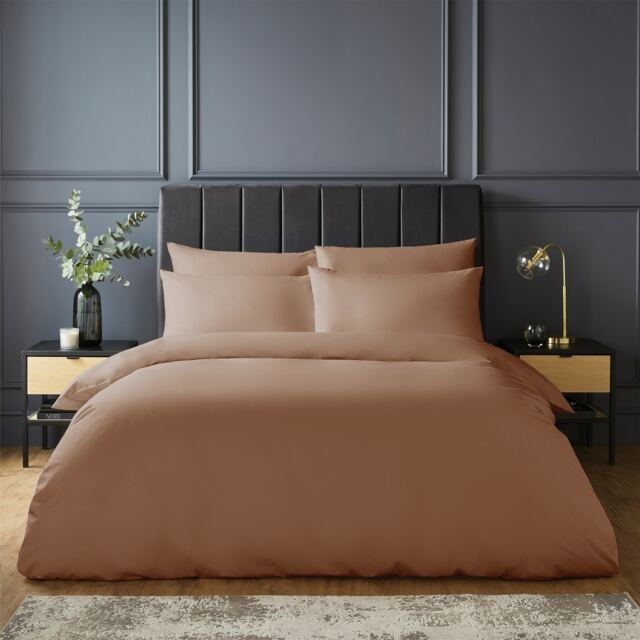 Silentnight Pure Cotton Duvet Cover Set, Dusky Pink