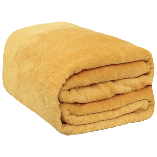 OHS Ultra Soft Blanket Fleece, 150x200cm - Ochre Yellow