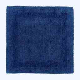 Homescapes Luxury Reversible Cotton Shower Mat - Navy Blue Navy Blue