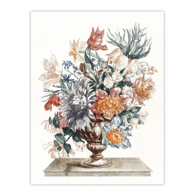 Stone Vase with Flower Bouquet Johan Teyler Huge Wall Art Print 18X24 In
