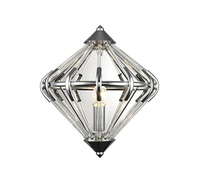 Gerda 1 Light Chrome Wall Light