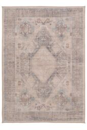 Machine Washable Natural Jute Blend Traditional Beige Area Rug 60cm x 240cm