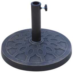 Outsunny 13kg Garden Parasol Base Round Resin Umbrella Stand Holder Bronze Tone Bronze Bronze
