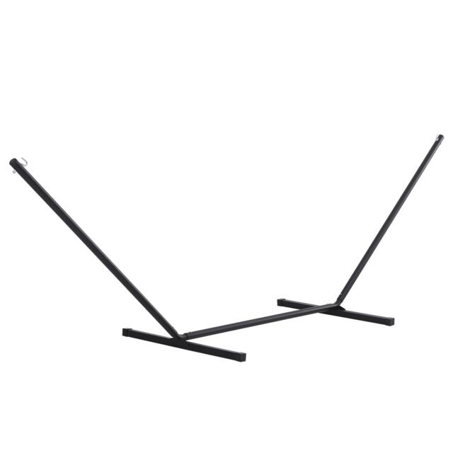 Outsunny 3.6m Extralong Universal Hammock Stand Metal Frame Garden Camping Picnic Outdoor Patio Replacement Black