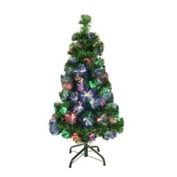 4ft Green Fibre Optic Christmas Tree Multi 4ft