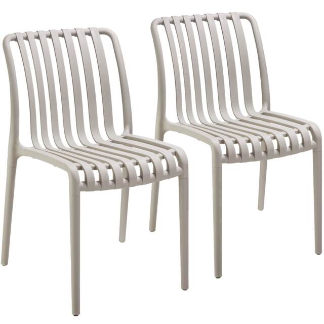 Garden chairs Alcudia - durable, stackable and weather-resistant Grey taupe One Size 2
