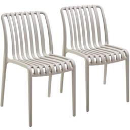 Garden chairs Alcudia - durable, stackable and weather-resistant Grey taupe One Size 2